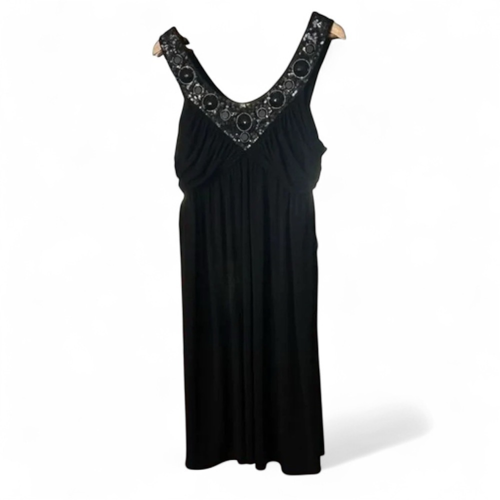 Maggy London V Neck Bedazzled Cocktail Dress Size 14
